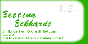 bettina eckhardt business card